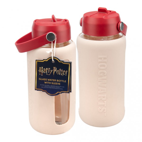 Glaswasserflasche mit Schutzhülle - Harry Potter: Hogwarts