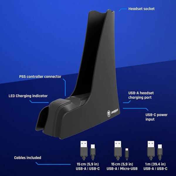 Dual Charge + Headset Stand 5 (schwarz) (Playstation 5)