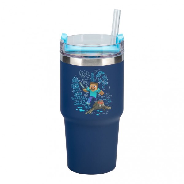 Gamer Becher (600 ml) - Minecraft: Logo, Steve & Spinne