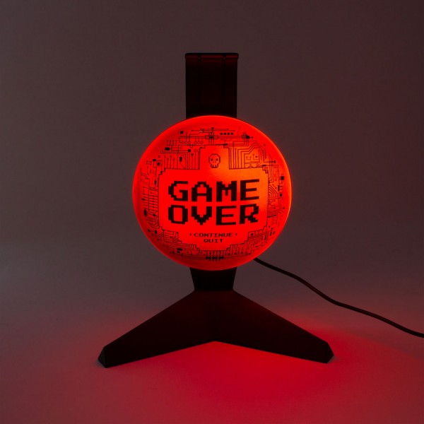Game Over Headphone Stand mit Licht