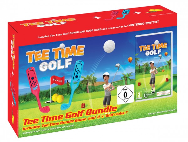 Tee Time Golf (Downloadcode) + 2 Golfschläger (Nintendo Switch)
