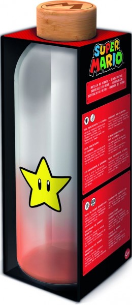 Glasflasche - Super Mario: Stern (1030 ml)