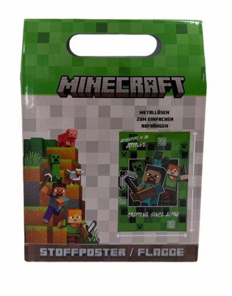 Stoffposter/Flagge - Minecraft (125x85 cm)