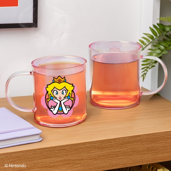 Schillernder Glasbecher - Super Mario: Prinzessin Peach