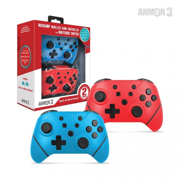 Armor3 NuChamp Wireless Controller (Doppelpack) (Blau/Rot) (Nintendo Switch)