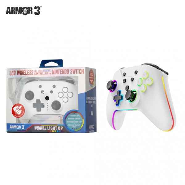 Armor3 - NuRival Wireless Hall Effekt Controller (weiß) (Nintendo Switch)